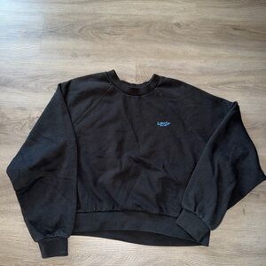 Levi's Black Crewneck Sweatshirt with Small Blue Logo